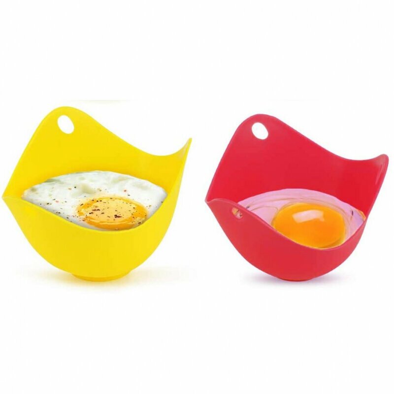 Пашотница / силиконовые формы для яиц пашот (комплект форм силиконовых 2 шт, желтый и красный) - фотография № 7