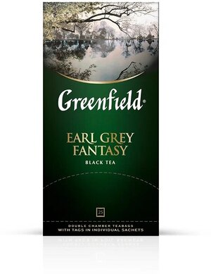 Чай черный Greenfield Earl Grey Fantasy в пакетиках, 25 пак., 