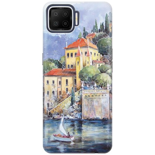 фото Cиликоновый чехол на oppo a73 / оппо а73 с принтом "город у моря" gosso