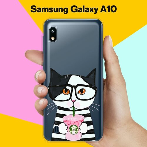 Силиконовый чехол Кот в очках на Samsung Galaxy A10 силиконовый чехол кот в очках на samsung galaxy a50s