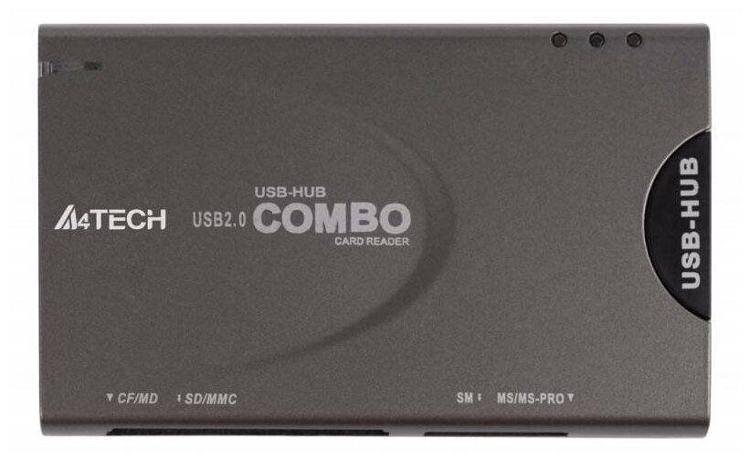Картридер USB2.0 A4Tech CRH-9 серый (crh-9 )