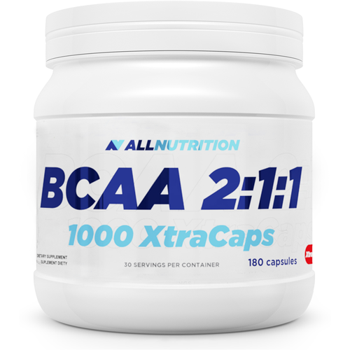 фото Аминокислоты бцаа all nutrition bcaa 2:1:1 1000 xtracaps 180 капсул allnutrition