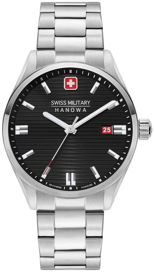 Наручные часы Swiss Military Hanowa Наручные часы Swiss Military Hanowa Land Roadrunner, черный, серебряный
