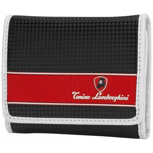 Кошелек Tonino Lamborghini TL30.554-01, фактура тиснение, черный tonino lamborghini парфюмерная вода ginevra black panther 100 мл