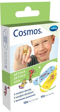 Пластырь Cosmos kids детский 2 размера с рисунком 20 шт