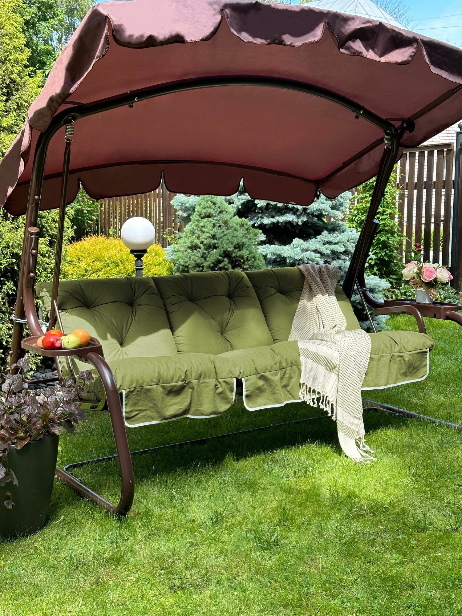 Подушка для садовых качелей, дивана, сидушка Билли - фотография № 1