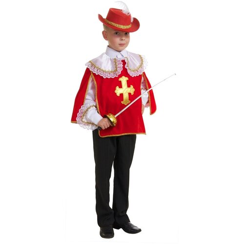 маскарадный костюм гусар 14134 146 см Костюм детский Мушкетер красный