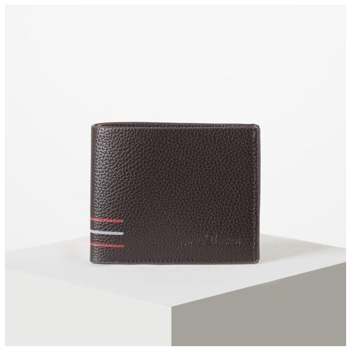 фото Кошелек муж пирс 12*1,5*9,5, 2 отд, д/карт, коричневый 5055179 сима-ленд