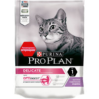 Pro Plan Delicate для кошек с проблемным пищеварением индейка с рисом, 3 кг