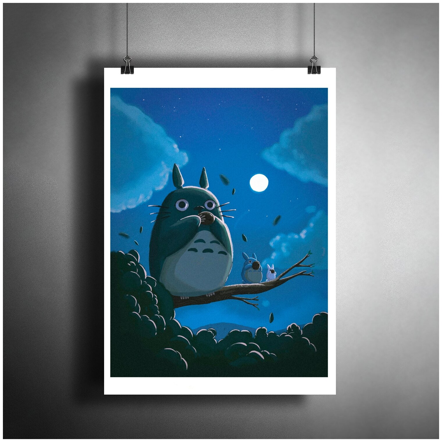 Постер плакат для интерьера "Аниме, манга Хаяо Миядзаки: Мой сосед Тоторо. Tonari no Totoro"/ Декор дома, офиса, комнаты A3 (297 x 420 мм)