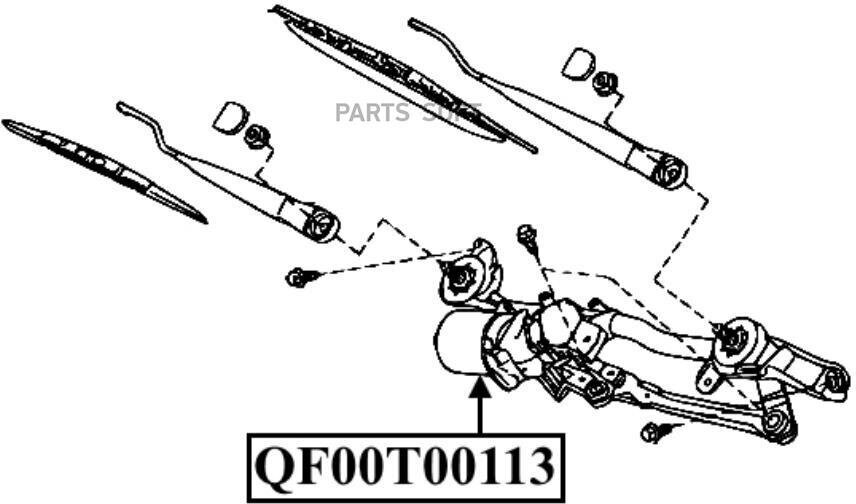 Qf01n00016_трапеция Стеклоочистителя! Без Мотора Nissan Qashqai J10 06> QUATTRO FRENI арт. QF01N00016