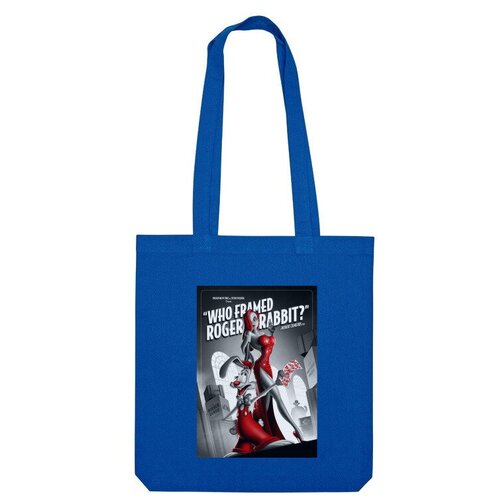 Сумка шоппер Us Basic, синий женская футболка кролик роджер красный постер фильм s темно синий