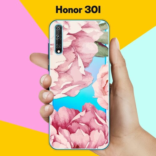 Силиконовый чехол Пионы на Honor 30i силиконовый чехол розовые и белые пионы на honor 30 хонор 30