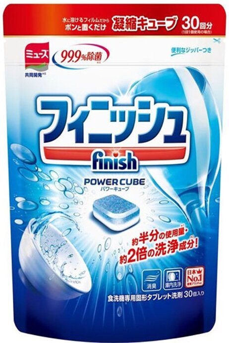 Таблетки для посудомоечной машины Finish / Моющее средство для мытья посуды в посудомоечной машине 30 шт. / Таблетки для посудомойки Япония