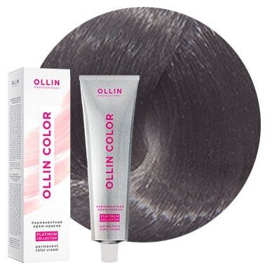 OLLIN Professional Color Platinum Collection перманентная крем-краска для волос, 8/112 светло-русый интенсивно-пепельный фиолетовый, 100 мл - фотография № 5