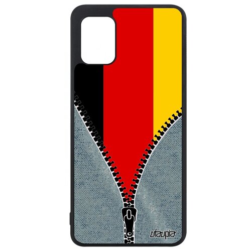 фото Чехол на телефон galaxy a31, "флаг германии на молнии" страна патриот utaupia