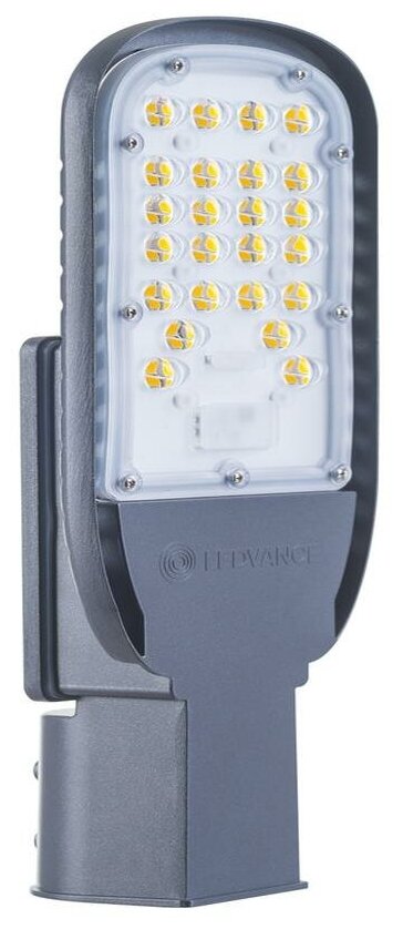 Светильник светодиодный ДКУ-60Вт 2700К 6600Лм IP65 серый линза LEDVANCE ECO CLASS