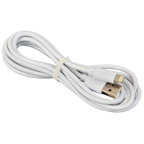 Кабель Lightning 8 pin MOBILEPLUS белый 2 м МРкл8р20б mobileplus кабель lightning 8 pin microusb mobileplus рулетка белый 1 м mpusbкр8pmб