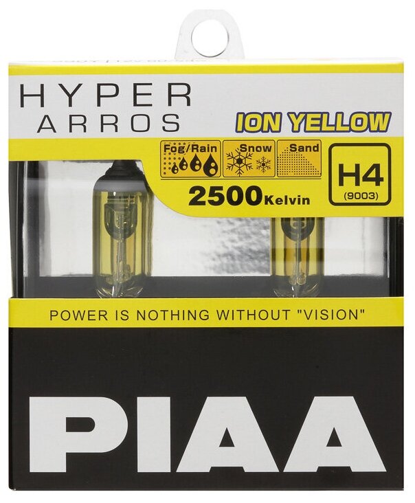 Галогенные лампы PIAA BULB HYPER ARROS ION YELLOW 2500K HE-990Y (H4)