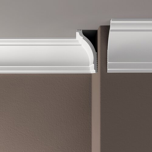 Изображение товара Карниз Де-Багет ударопрочный ПП06 80х40х2000 мм, белый.