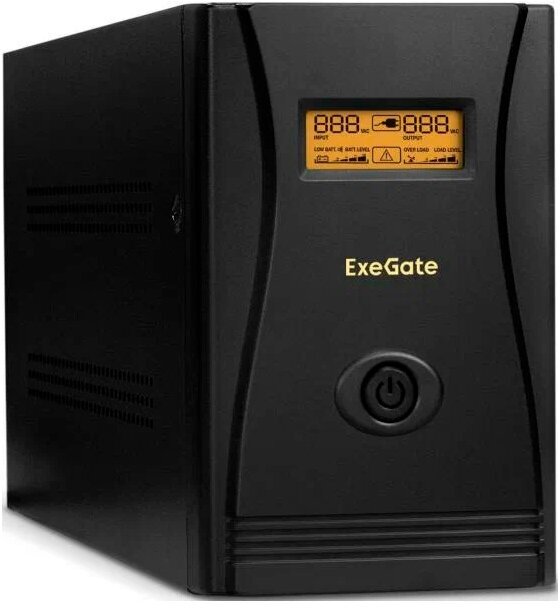 Блок бесперебойного питания ExeGate SpecialPro Smart LLB-1600. LCD. AVR. C13. RJ 1600ВА/950Вт EP285510RUS black