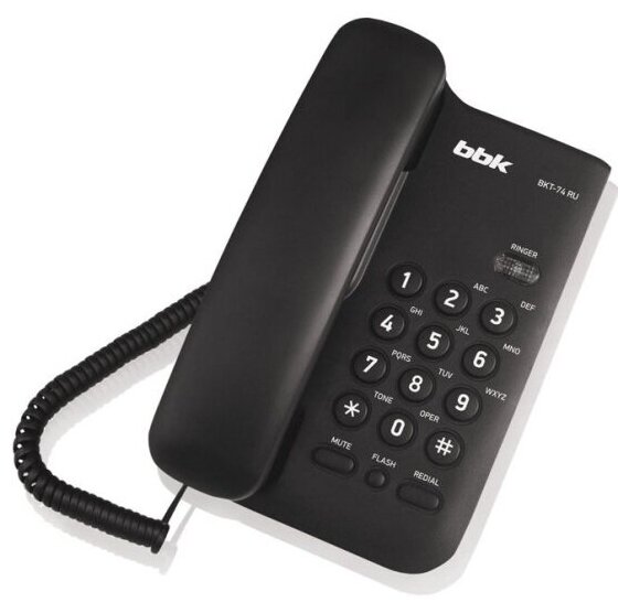 Проводной телефон Bbk BKT-74 RU черный