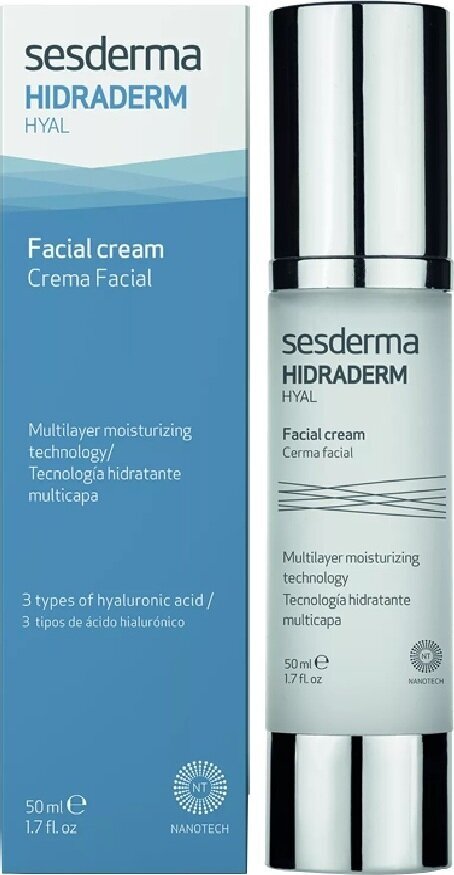 Крем увлажняющий для лица с гиалуроновой кислотой и инкапсулированными липосомами, 50 мл, HIDRADERM HYAL Facial cream Sesderma