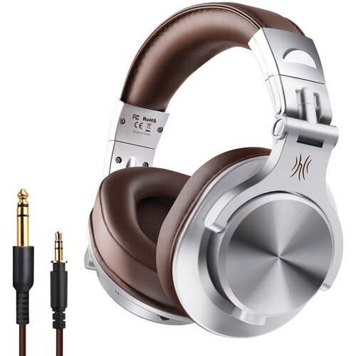 OneOdio 65 мм разъем 35 мм разъем наушники для прослушивания bluetooth серебряный коричневый 490000₽