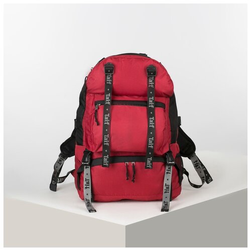 фото Рюкзак турист кайтур 6 , 40л, отд на молнии, 3 н/кармана, черный/вишня 4931777 сима-ленд