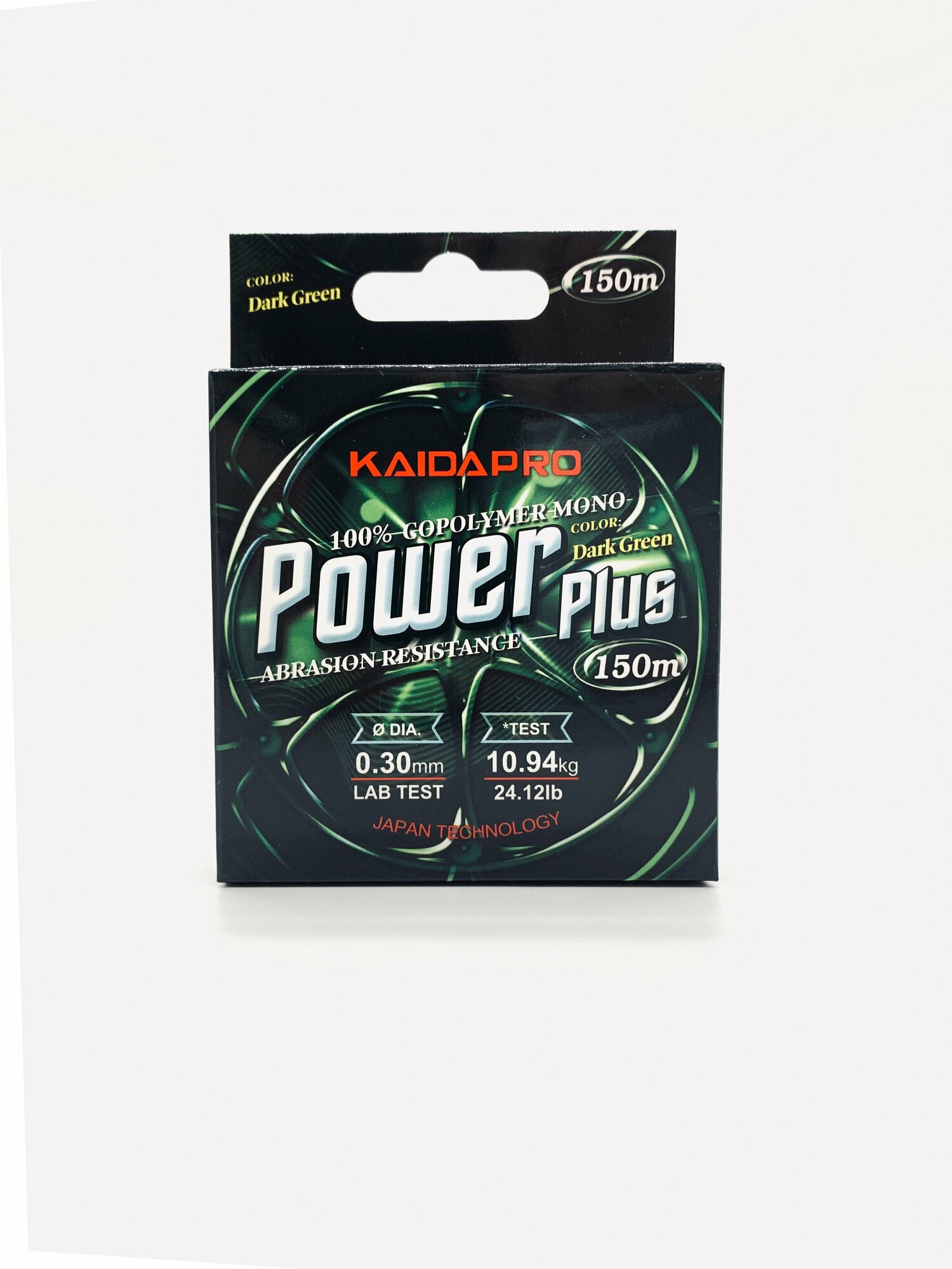 Леска Kaida POWER PLUS 150м Dark Green 0.40мм 18.07кг 39.83Lb