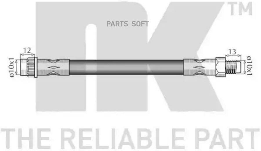 NK 853744 Шланг тормозной 307/C4/00- /1 4/1 6/2 0