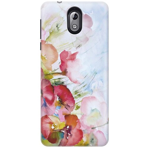 фото Cиликоновый чехол на nokia 3.1 / нокиа 3.1 с принтом "акварельные цветы" gosso