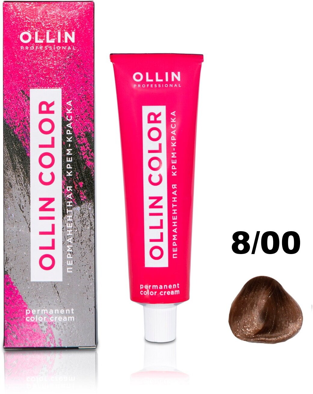 Крем-краска OLLIN COLOR для окрашивания волос OLLIN PROFESSIONAL 8/00 светло-русый глубокий 60 мл
