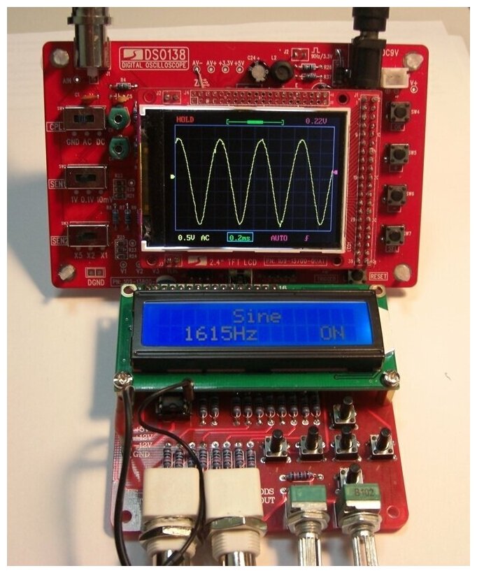 Набор для пайки - Генератор сигналов высокочастотный, 1 - 65 кГц, синус, меандр, треугольник, NM8015 Мастер Кит