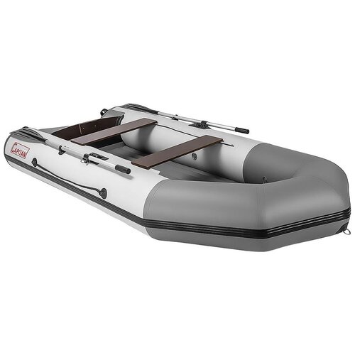 фото Лодка капитан a330 надувное дно бело-серый тонар