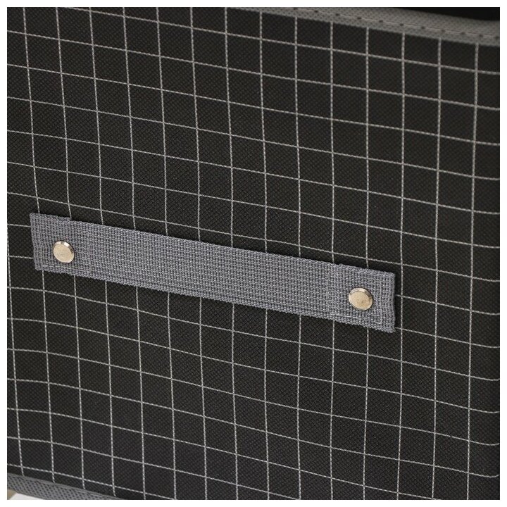 Короб для хранения Доляна «Кло», 25×25×25 см, цвет чёрный - фотография № 3