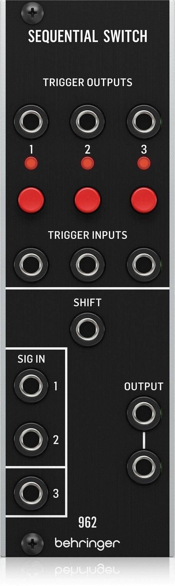 Behringer 962 SEQUENTIAL SWITCH модуль синтезатора: CV-мультиплексор 3 входа 3 выхода формат Eurorack