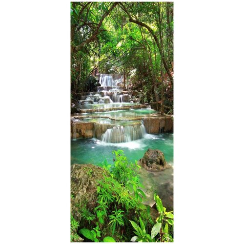 Самоклеящиеся фотообои Таиланд, парк, водопад, размер: 90x210 см