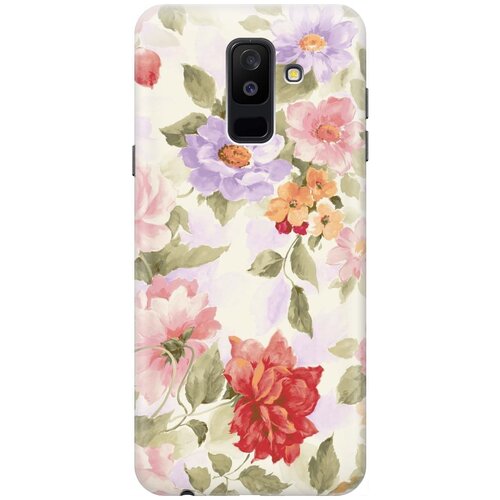 фото Gosso ультратонкий силиконовый чехол-накладка для samsung galaxy a6 plus (2018) с принтом "нежные цветы"