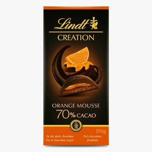 Шоколад Lindt CREATION 70% Апельсин 150 г (Из Финляндии)