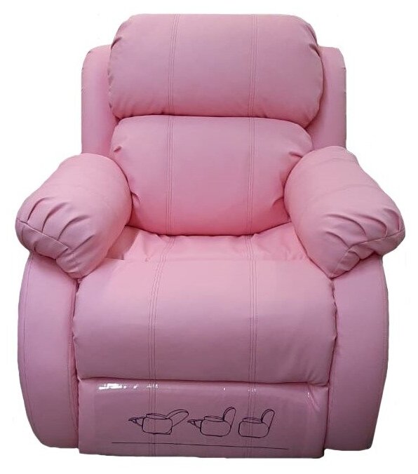 Реклайнер кресло универсальное механическое для салонов красоты - розовое(СД)