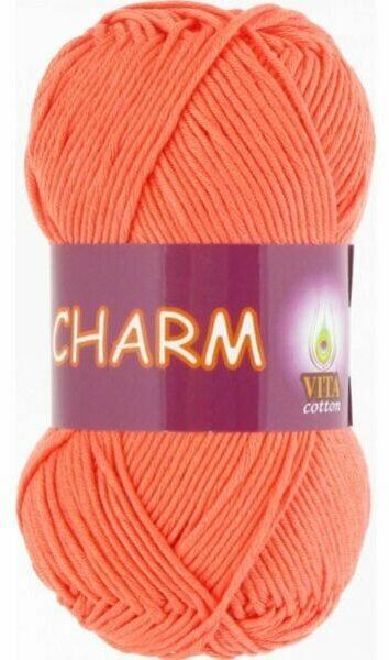 Пряжа Vita Charm (Шарм) 4196 оранжевый 100% мерсеризованный хлопок 50г 106м 2 шт
