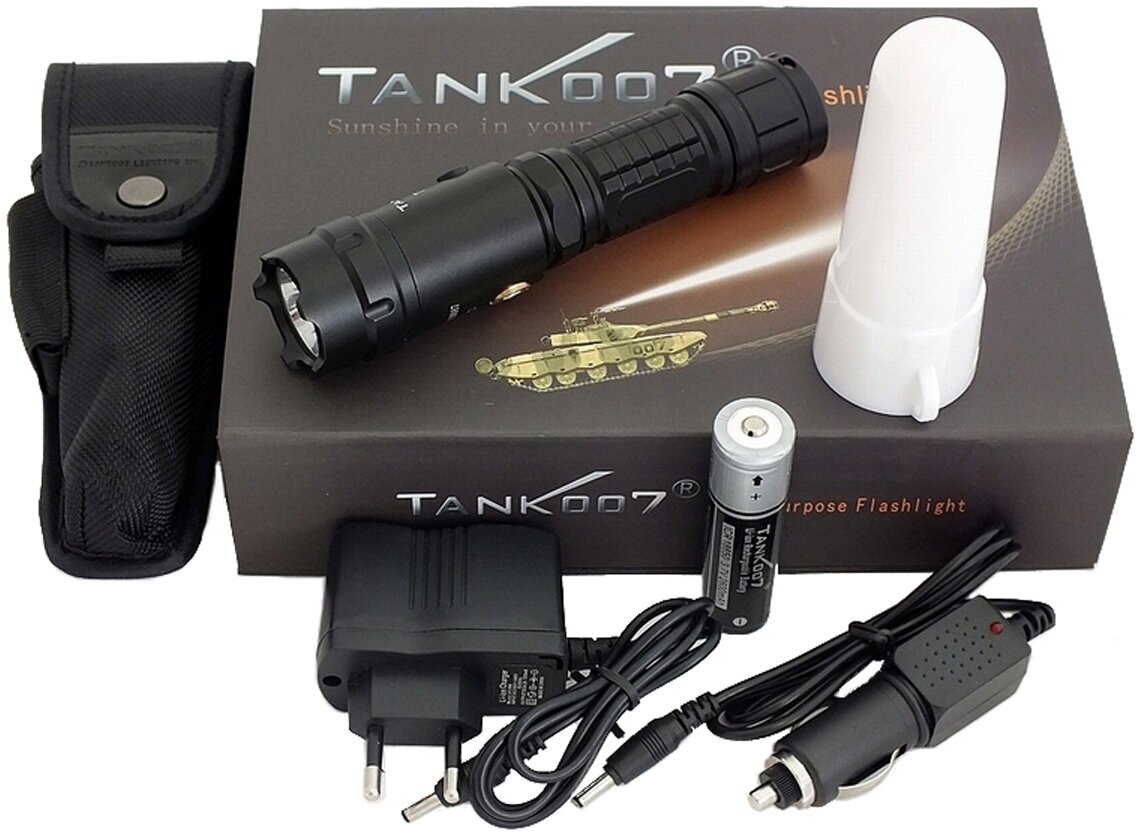 TANK007 TC01 XM-L Светодиодный фонарь с комплектацией
