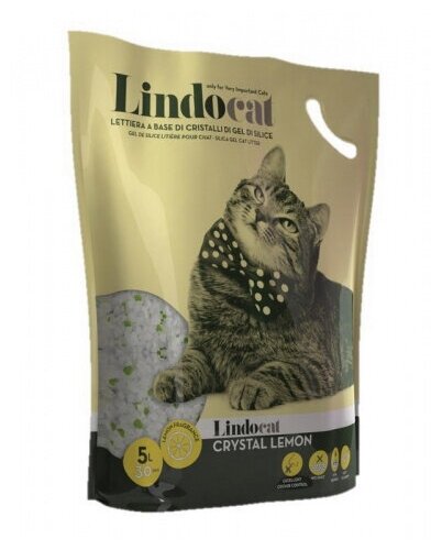 Впитывающий наполнитель LindoCat Crystal Lemon, 5л - фотография № 2