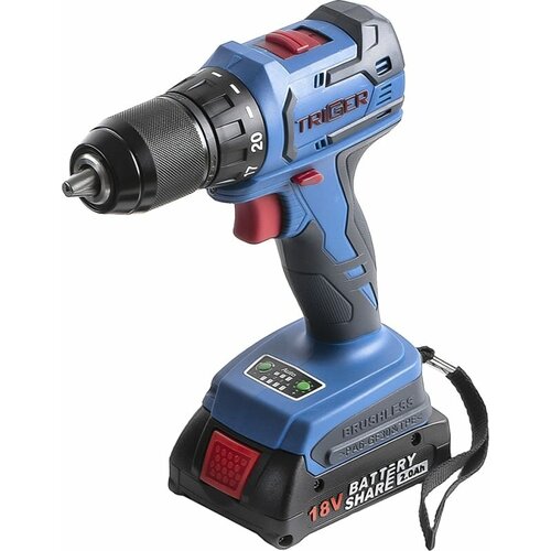Аккумуляторная бесщеточная дрель-шуруповерт триггер 20111 тов-199689 1666800₽