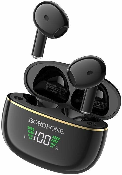 Наушники беспроводные Borofone BW30 (с боксом для зарядки) (Bluetooth) черный