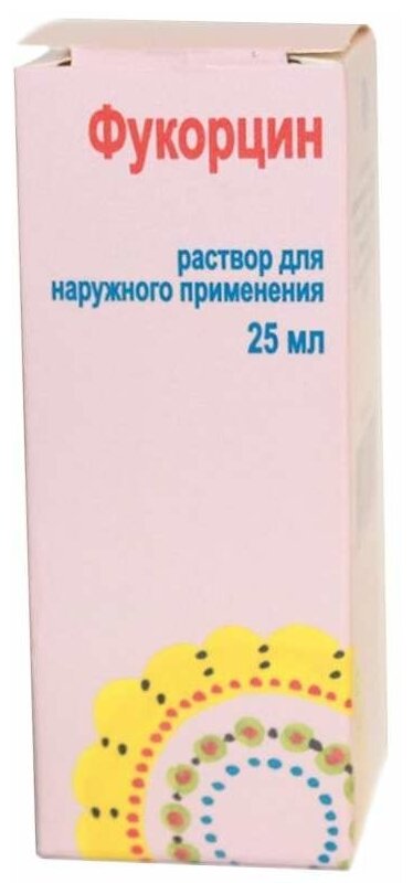Фукорцин р-р д/нар. прим. фл., 25 мл