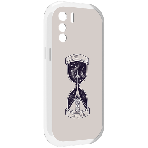 Чехол MyPads песочные-часы-с-космосом для UleFone Note 13P задняя-панель-накладка-бампер
