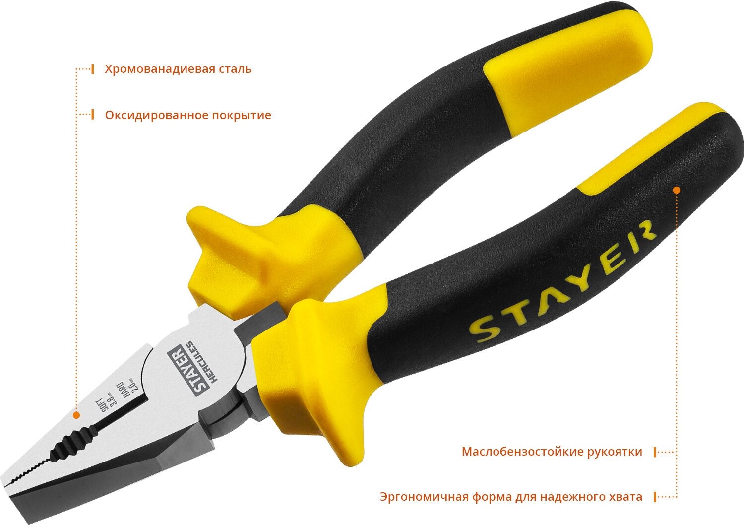 STAYER плоскогубцы комбинированные 180