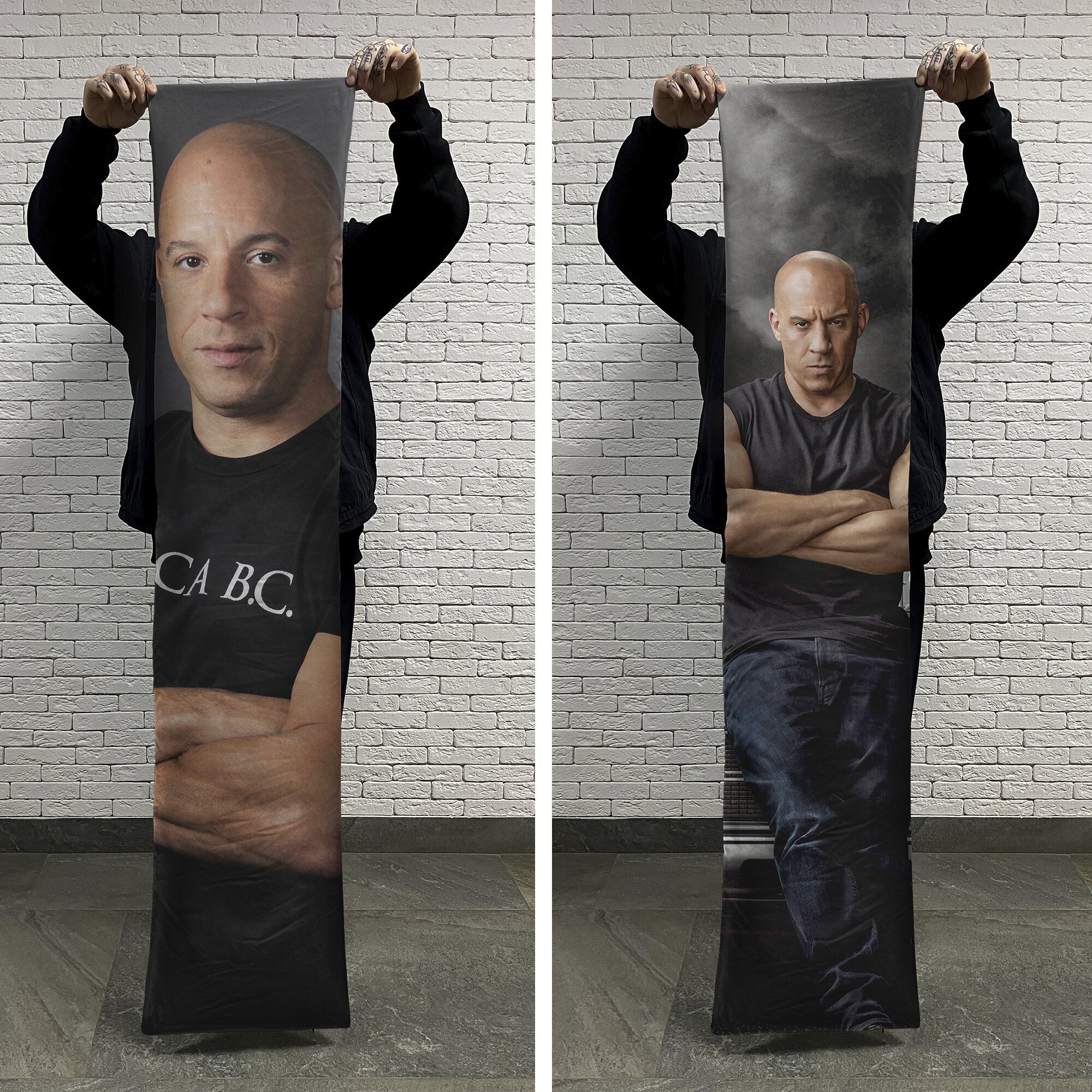 фото Instalook Наволочка с принтом "Вин Дизель" 35x140 см